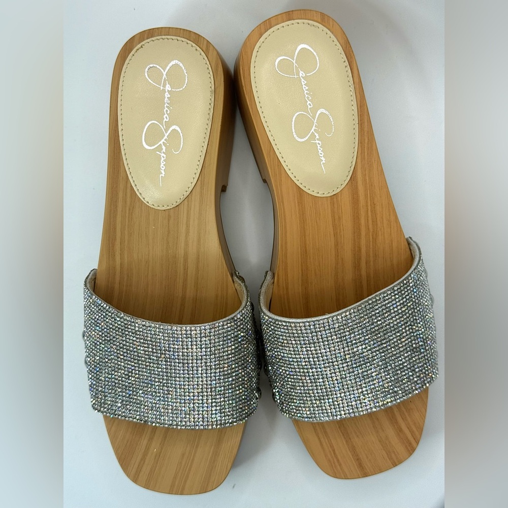 JESSICA SIMPSON JS-REXILE SILVER SHIMMER SAND SANDALS SIZE 6.5 M - NEW - Picture 11 of 11